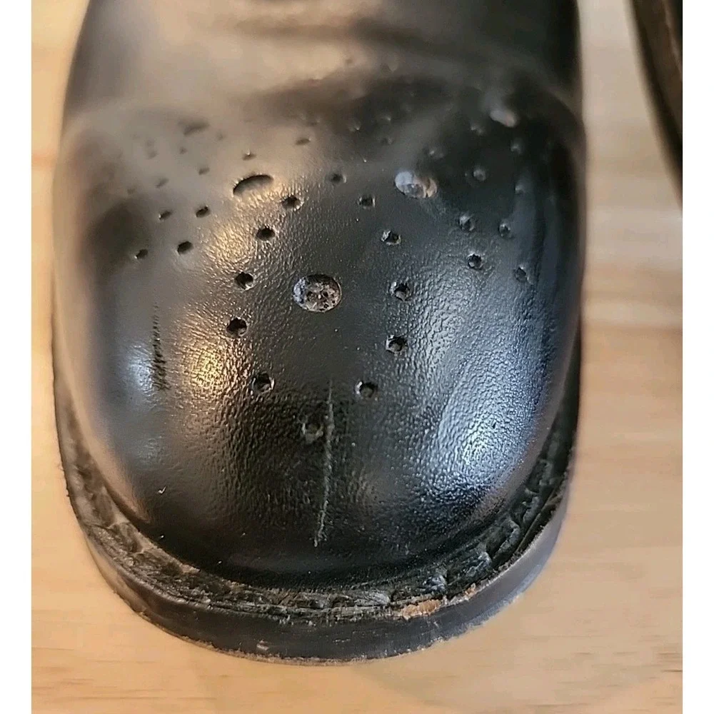 Aston Grey Miller Men Derby Brogue Dress Shoes Black Leather Size‎ 11